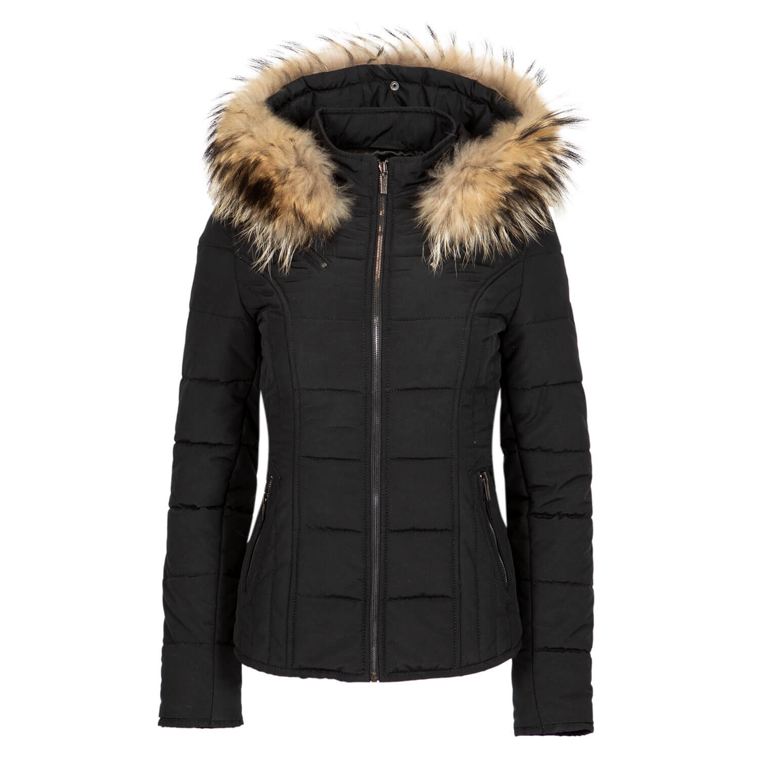 WOMENS WINTER PUFFER JACKET 009 BLACK